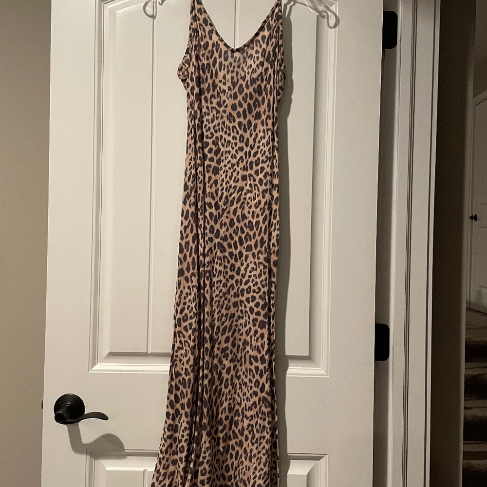 Spiritual Gangster Leopard Slip Dress